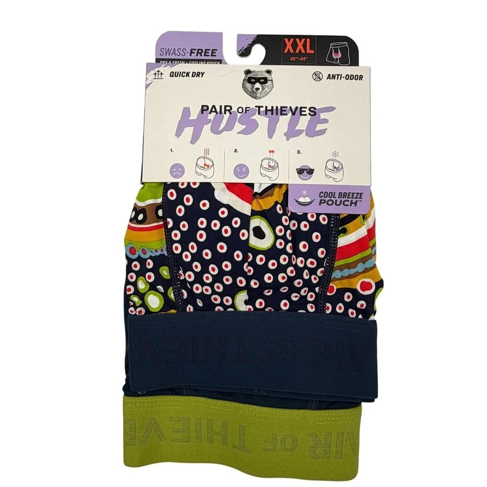 Pair of Thieves Hustle Boxer Briefs XXL Cell Out  Print & Blue (2) Pack *NEW*